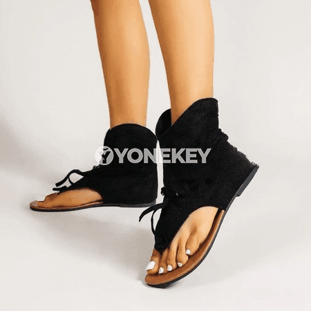 Zenanlar üçin retro sandallar, ýeňil, rahat, gladiator görnüşli