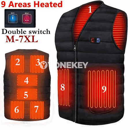 Zenanlar üçin ýyly USB ýyladyş ýeňsiz jaket, gyş vest