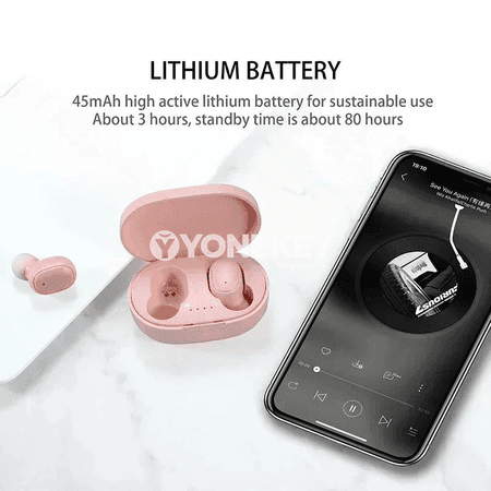 A6S simsiz Bluetooth nauşnik, mikrofonly sport earbuds
