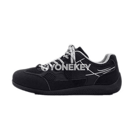 Erkekler üçin mesh retro sport köwüşleri, gara we ak