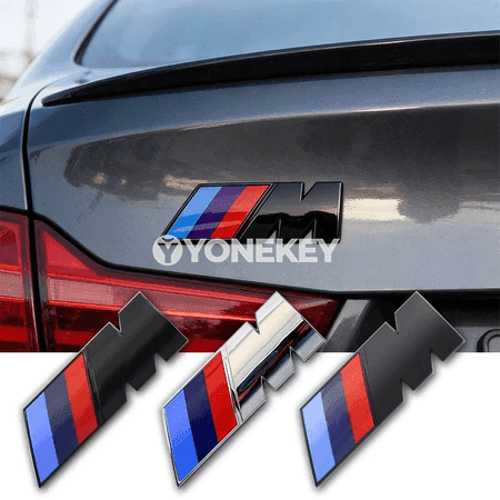 BMW M seriýasy üçin öň panel stikeri, grille we bagaj nyşany