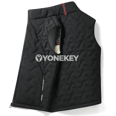 Erkekler üçin ýyly ýele garşy ýeňsiz cashmere jilet, gyş üçin