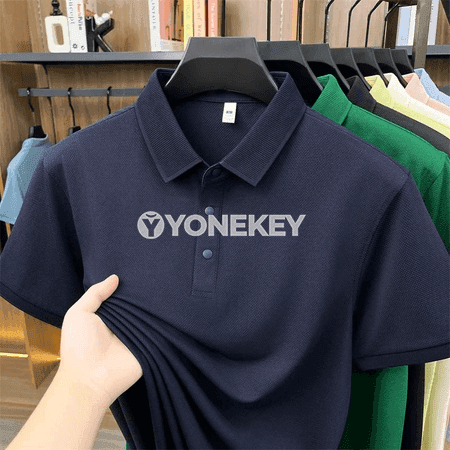 Erkekler üçin ýeňil, dem alýan polo köýnek, tomuslyk sport we gündelik