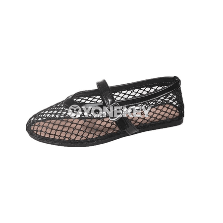 Dem alýan mesh ballet aýakgaplar, ýaz-ýazky tekiz sandal