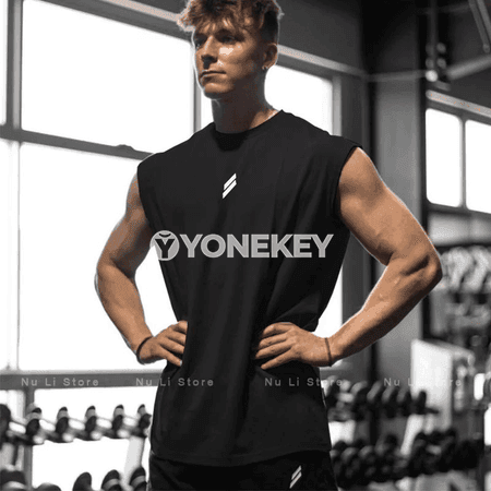 Erkekler üçin sport maýkasy, ýeňil mesh, çalt gurýar