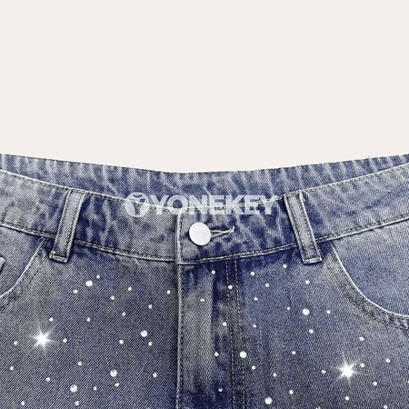 Erkekler üçin denim jort şortik — ýaz we tomus üçin gündelik rahat görnüş