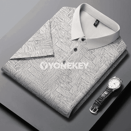 Erkekler üçin ýazky polo köýnek, çaply, rahat we döwrebap stil