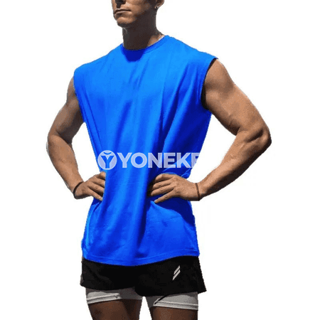 Erkekler üçin howa geçiriji sport maýkasy, ýeňsiz fitness top