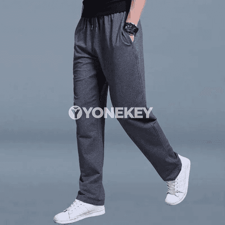 Erkekler üçin ýeňil elastik gündelik balaklar, giň ölçegli, L-5XL