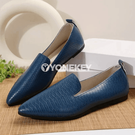 Zenanlar üçin ýeňil PU deri ýeňil köwüşler, slip-on mokasin