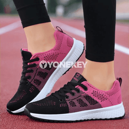 Zenanlar üçin sport aýakgaplar, ýeňil platformaly, dem alyjy mesh