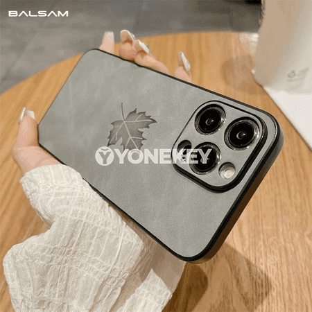 iPhone üçin mat ýüpek deri gorag örtügi, tüsse garşy