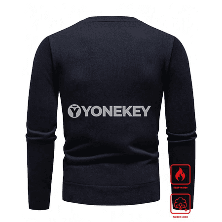 Erkekler üçin V- boýun dokalan switer, klassik fit, S-XXL