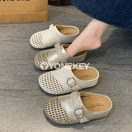 Zenanlar üçin döwrebap açyk görnüşli tomus sandal mules