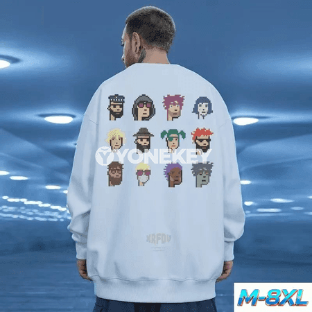 Erkekler üçin oversized sport switeri, reňkli avatar çaply