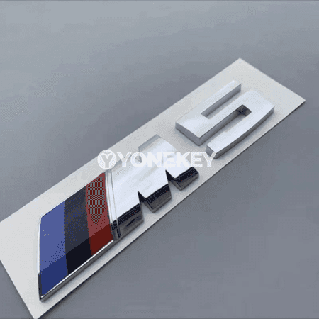 BMW M logolu 3D metal awto stikeri, fender we bagaj nyşany
