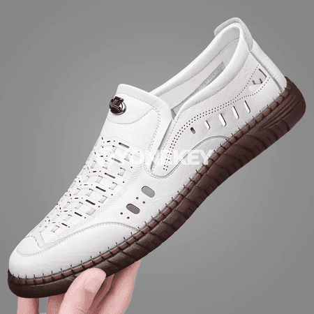 Erkekler üçin ýazky sandal köwüşler, rahat slip-on model