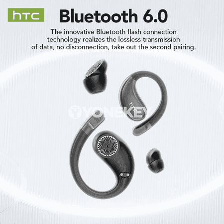 HTC NE22 AI Bluetooth nauşnikler, açyk gulak, güýçli bas