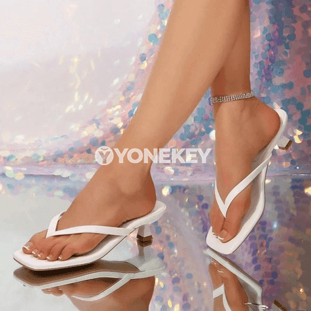 Zenanlar üçin açyk barmakly ýokary ökjeli sandal, ýumşak deri