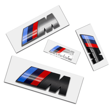 BMW M seriýasy üçin 3D ABS arka emblema — dürli ölçegler