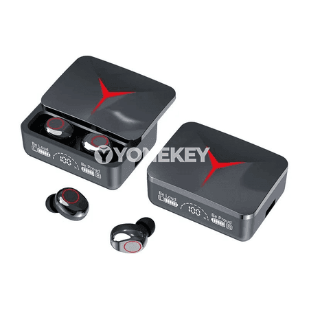 TWS simsiz Bluetooth nauşnikler, mikrofonly, sport üçin