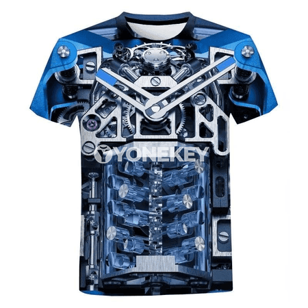 Erkekler üçin 3D çaply sport awtoulag hereketli futbolka