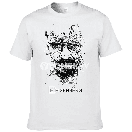 Breaking Bad ýazgysy bolan erkekler üçin gysga ýeňli futbolka
