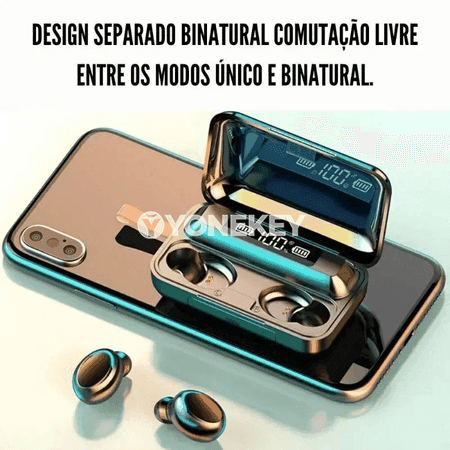 F9 Bluetooth 9D Sport Nauşnikler, Su Geçirmeýän, Mikrofonly, TWS