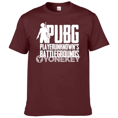 Erkekler üçin ýazlyk PUBG çaply pagta futbolka