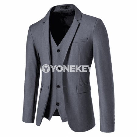 Erkekler üçin ýeňil klassik blazer, iki düwme