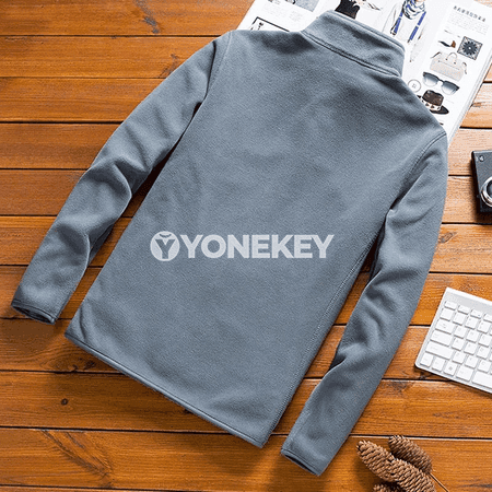 Erkekler üçin ýeňil fleece softshell kurtka, fermuarly