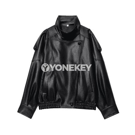 Zenanlar üçin giň kesimli vintage jaket, güýz-gyş üçin gündelik stil