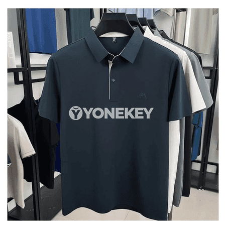 Erkek polo futbolka, gysga ýeňli, ýeňil we amatly