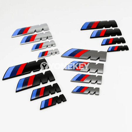 BMW M seriýasy üçin 3D ABS arka emblema — dürli ölçegler