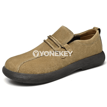Hakyky deri erkekler üçin klassik loafers köwüşler, elde tikilen