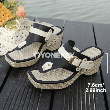 Aýal-gyzlar üçin platformaly tomus sandal şypbyklary