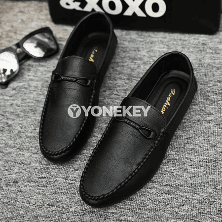 Erkekler üçin rahat loafer köwüşleri, PU deri, 39-45 ölçeg