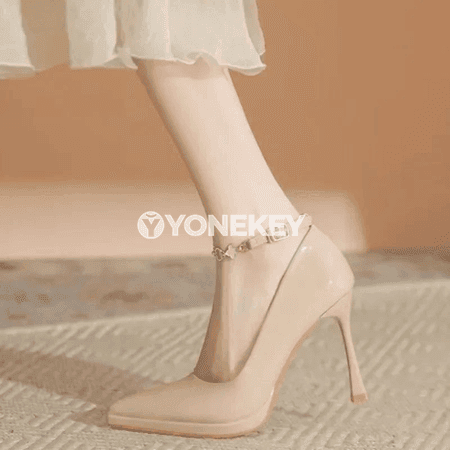 Aýal-gyzlar üçin pointed burnly ýokary ökjeli pumps köwüşler