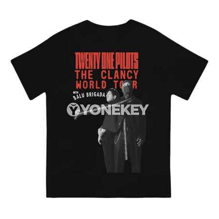 Twenty One Pilots erkek-gyzlar üçin giň kesimli konsert futbolkasy