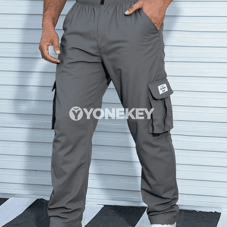 Erkekleriň gündelik sport jogger balaklary, giň görnüşli penjirli penjek balak