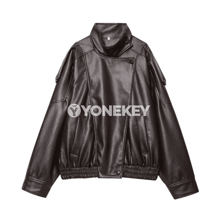 Zenanlar üçin giň kesimli vintage jaket, güýz-gyş üçin gündelik stil