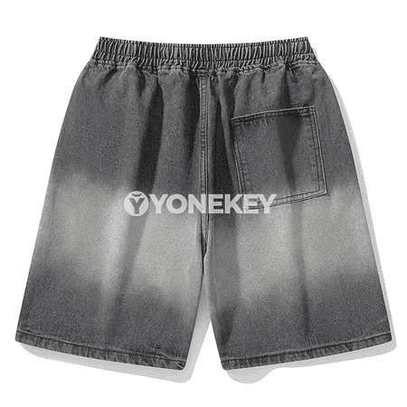 Erkekler üçin giň kesimli tomus jeans şortik
