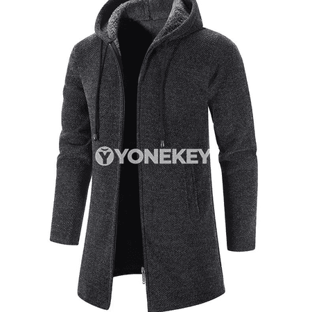 Erkekler üçin ýyly zipli kapşonly oversize sweatshirt-kurtka