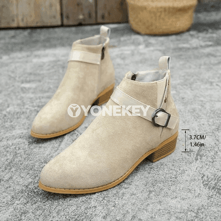 Zenanlar üçin suede ankle boots, Chelsea görnüşli gündelik köwüşler