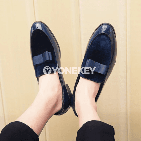 Erkekler üçin klassik toý aýakgaby, slip-on loafer, rahat model
