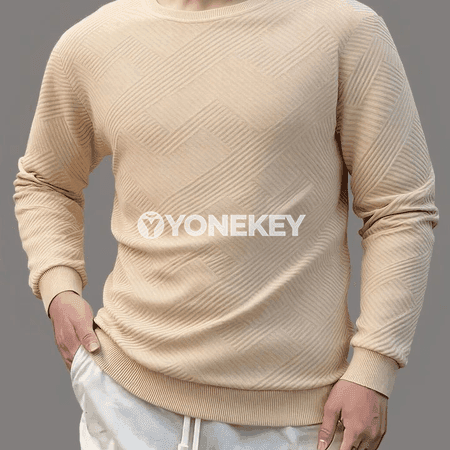 Erkekler üçin ýaz-güýz uzyn ýeňli ýeňil sweatshirt