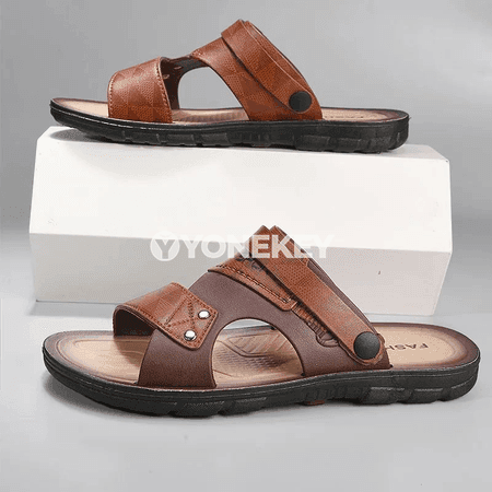 Erkekler üçin amatly ýazky sandal, günlük rahat aýakgap