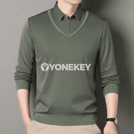 Erkekler üçin ýyly fleece köýnek, uzyn ýeňli, gyş üçin rahat üst eşik
