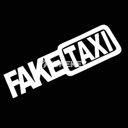 FAKE TAXI awtoulag stikeri 20x5.6 sm, universal dekor decal