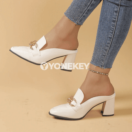Zenanlar üçin ýokary ökjeli uçly sandallar, gündelik moda aýakgaby